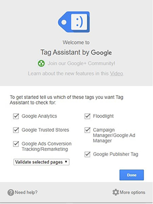 افزونه google tag assistant