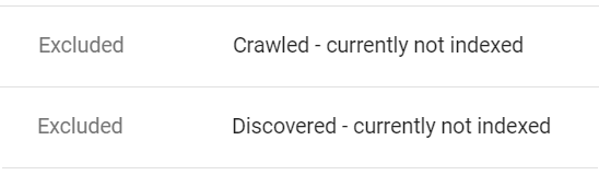 Crawled – currently not indexed در سرچ کنسول